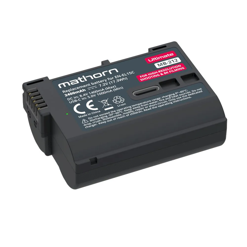 Bateria Mathorn MB-212B Ultimate 2400mAh USB-C zamiennik EN-EL15C do Nikon Z8 Zf