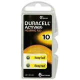 6x Bateria do aparatów słuchowych DA10 Duracell Activair