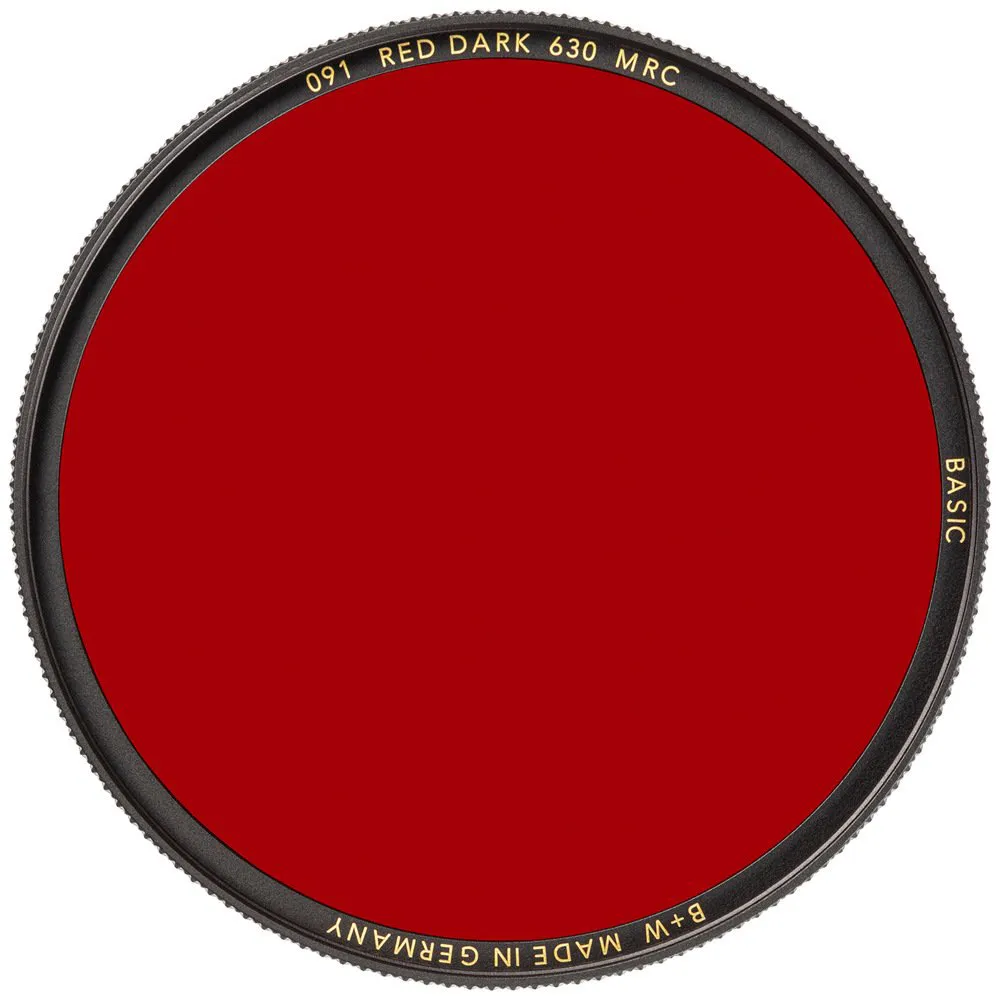 Filtr czerwony ciemny B+W Basic 091 Red Dark 630 MRC 1102698 55mm