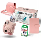 INSTAX MINI 11 różowy + wkład 10PK + pokrowiec + album