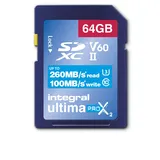 Karta pamięci SDXC Integral UltimaPro X2 SDXC 260/100MB UHS-II V60 64GB