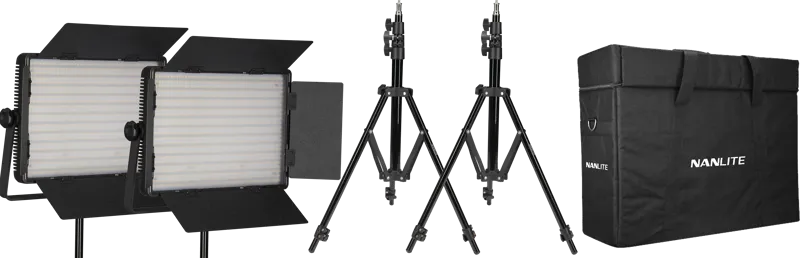 Kit Nanlite 2 light kit 1200DSA w/Carry case & Light stand