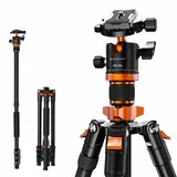 Statyw fotograficzny 170cm K&F Concept K254A3 z głowicą kulową i funkcją monopodu