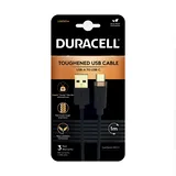 Kabel Duracell 1M Czarny Nylonowy USB-A / USB-C