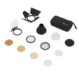 Quadralite Reporter 200 TTL, Stroboss V1 Round Head Accessory Kit
