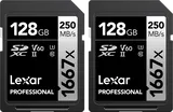 Lexar SDXC Pro 1667X UHS-II U3 R250/W120 (V60) 128G - 2pack