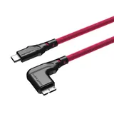 Kabel fotograficzny Mathorn MTC-531M 5m 10Gbps USB CA - MicroB 90° Magenta