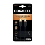 Kabel Duracell 1M Biały Nylonowy USB-C / Lightning(iPhone)