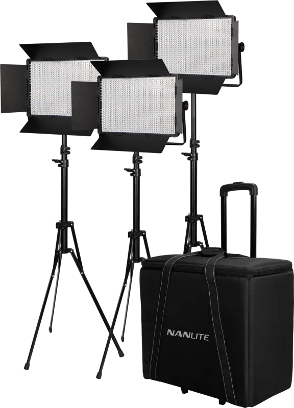 Kit Nanlite 3 light kit 1200CSA w/Trolley Case & Light Stand