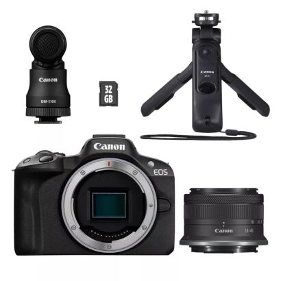 Canon EOS R50 + RF-S 18-45 mm IS STM CREATOR KIT czarny + voucher 400 zł na obiektyw RF !