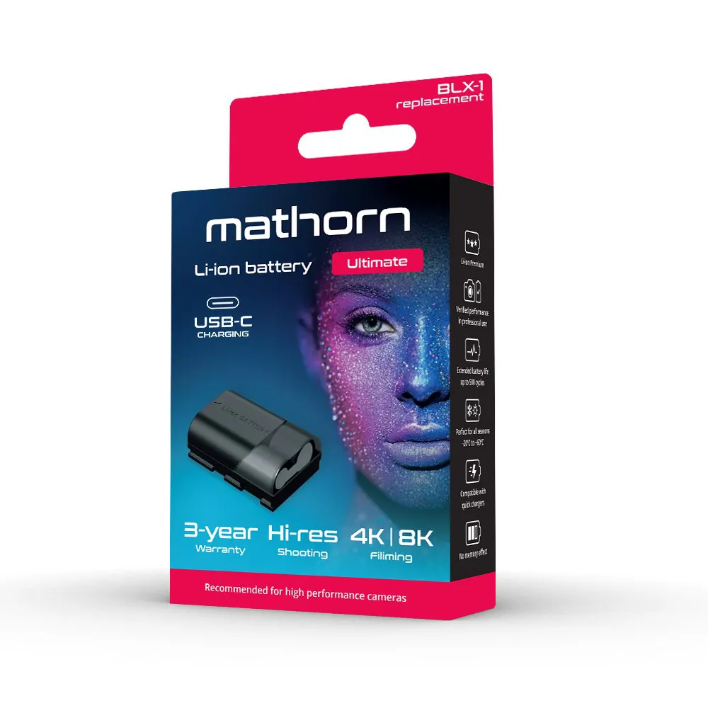 Bateria Mathorn MB-242 Ultimate 2400mAh USB-C zamiennik BLX-1