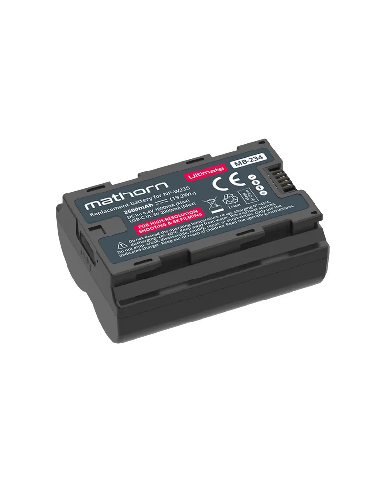 Bateria Mathorn MB-234 Ultimate 2600mAh USB-C zamiennik NP-W235 + Kabel fotograficzny Mathorn MTC-201 za 1zł