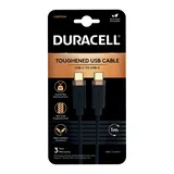 Kabel Duracell 1M Czarny Nylonowy USB-C / USB-C