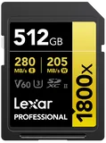 Lexar SDXC Pro 1800x U3 UHS-II R280/W210 (V60) 512GB