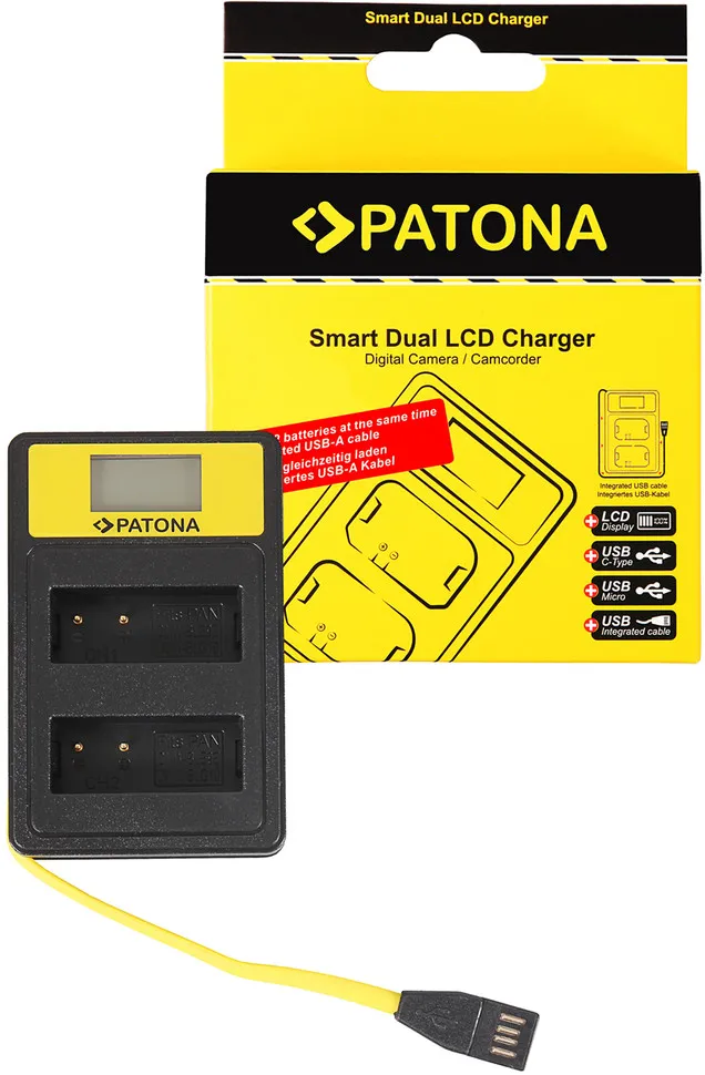 PATONA Smart Dual LCD do Panasonic DMW-BLG10