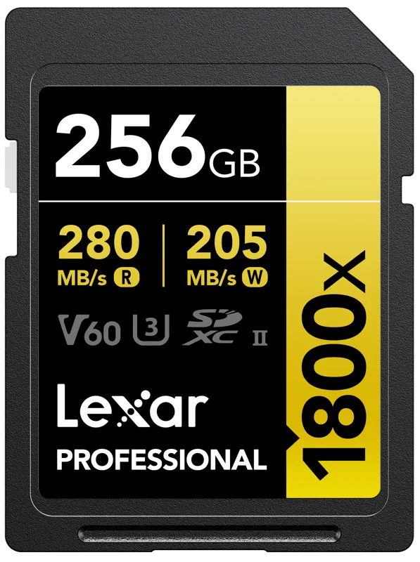 Lexar SDXC Pro 1800x U3 UHS-II R280/W210 (V60) 256GB