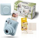 INSTAX MINI 12 SHAC SET BLUE + etui + pianki Shacolla