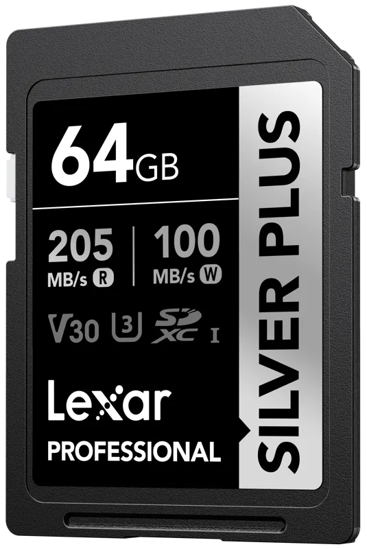 Lexar SDXC Professional SILVER Plus 1066x UHS-I/U3/A2/4K R205/W100 (V30) 64GB