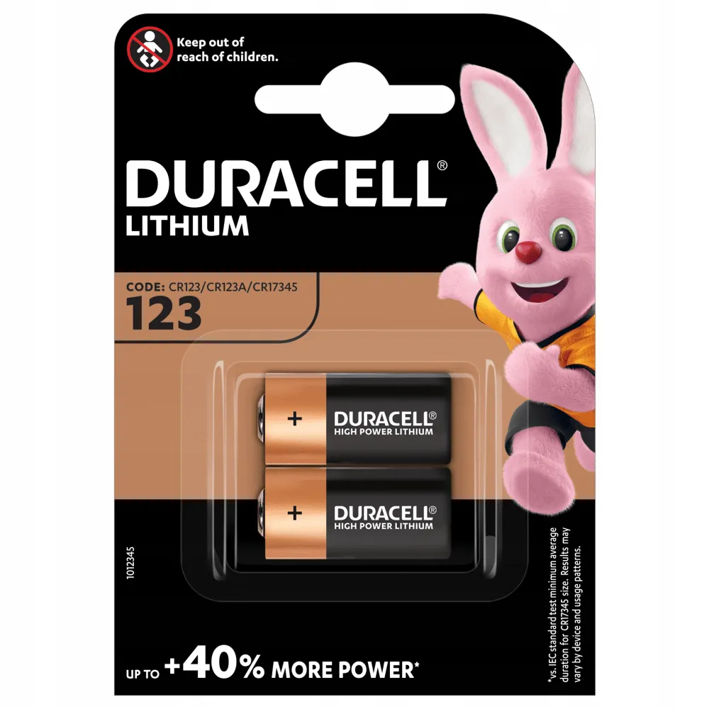 Litowe Baterie Specjalistyczne Duracell 123 2 szt.