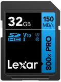 Lexar SDHC 800x Pro UHS-I cards, C10 (V10) U1, R150, 32GB