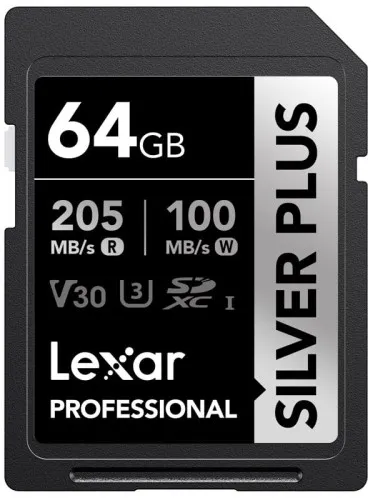 Karta pamięci Lexar SDXC Professional SILVER Plus 1066x UHS-I/U3/A2/4K R205/W100 (V30) 64GB