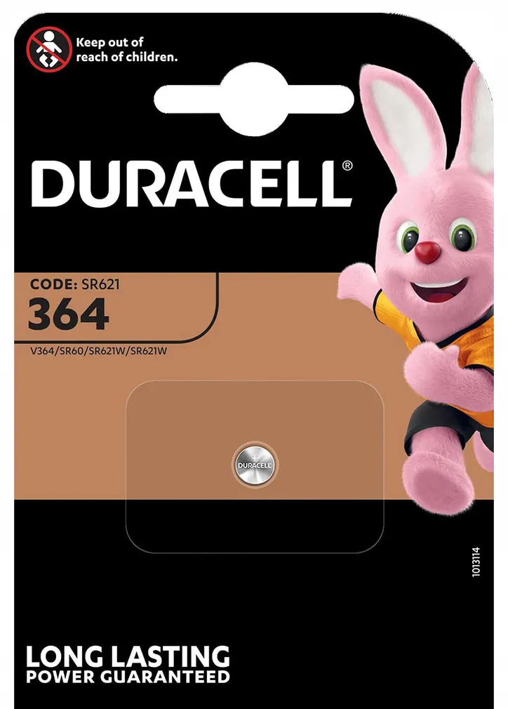 1x Srebrowe Baterie Specjalistyczne 364 SR621 Duracell