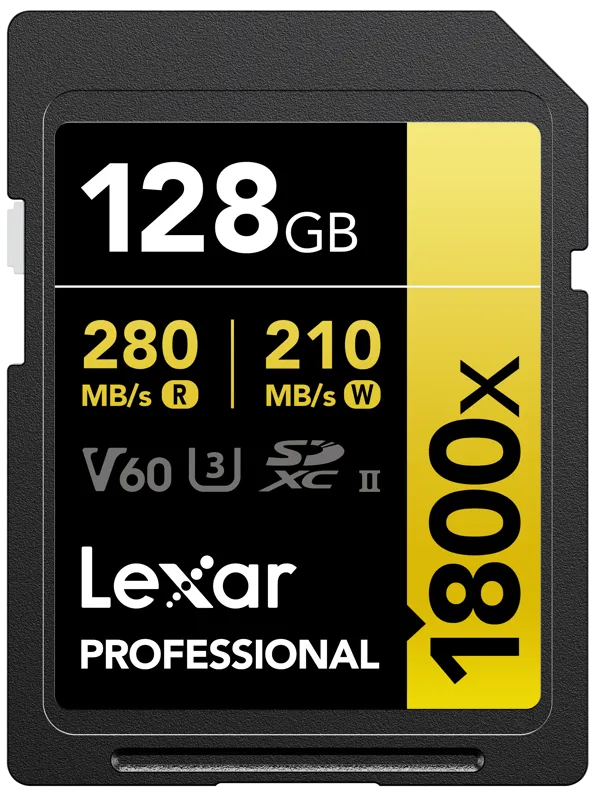 Lexar SDXC Pro 1800x U3 UHS-II R280/W210 (V60) 128GB