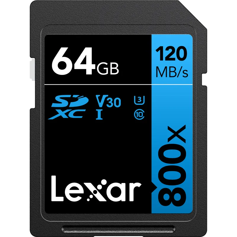 Karta pamięci LEXAR Professional 800x SDXC UHS-I, C10 V30 U3, R120 64GB