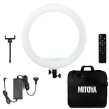 *ZESTAW* Lampa LED Ring MITOYA MTY-18C WHITE 45cm + statyw IBIS - 12