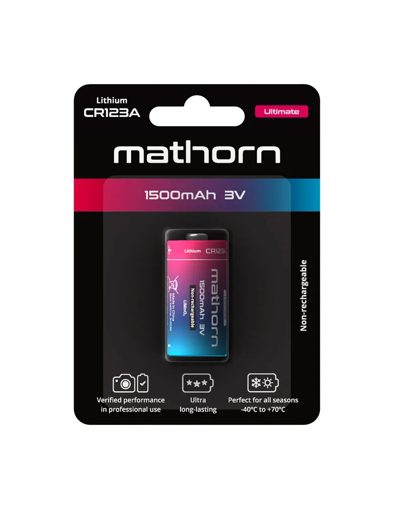 Bateria litowa Mathorn Ultimate CR123A 1500mAh Lithium
