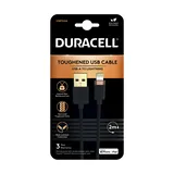 Kabel Duracell 2M Czarny Nylonowy USB-A / Lightning(iPhone)