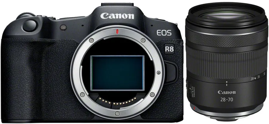 Canon EOS R8 + RF 28-70 mm f2.8 IS STM | Powerbank WB 30000mah (199 zł) gratis | RATY 20x0% | CASHBACK 300 zł