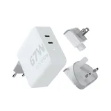 XTORM Ładowarka turystyczna 67W GaN +kabel USB-C PD biała