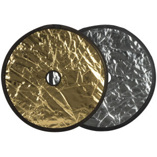 GlareOne Blenda 2w1 srebrno złota, 60cm, z otworem