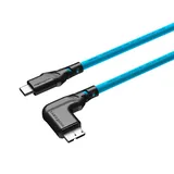 Kabel fotograficzny Mathorn MTC-231 2m 10Gbps USB C - MicroB 90° ArcticBlue