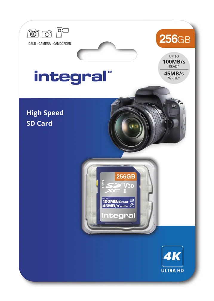 Karta Integral High Speed SDXC 256GB V30 UHS-I U3