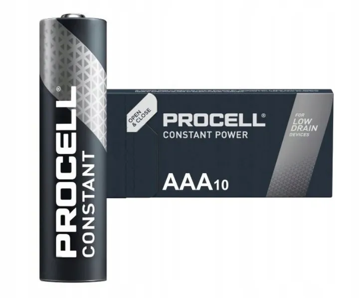 10x Baterie Duracel Alkaliczne PROCELL Constant Power AAA / LR3