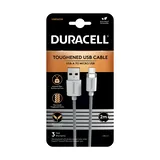 Kabel Duracell 2M Biały Nylonowy USB-A / Micro-USB