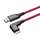 Kabel fotograficzny Mathorn MTC-221M 2m 10Gbps USB A - MicroB 90° Magenta