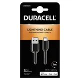 Kabel Duracell 1M Czarny USB-A / Lightning(iPhone)