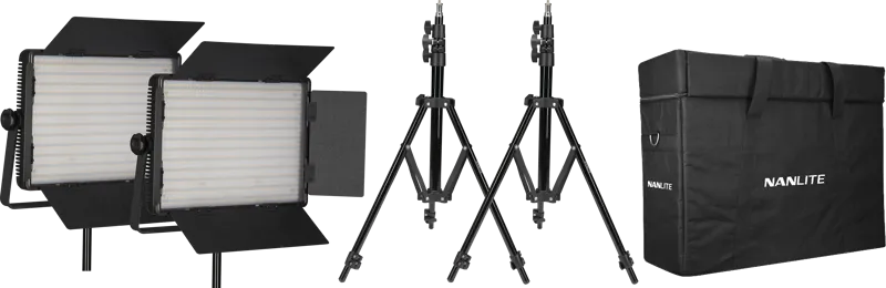 Kit Nanlite 2 light kit 1200CSA w/Carry case & Light stand