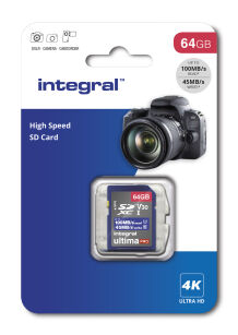 Karta Integral High Speed SDXC 64GB V30 UHS-I U3 