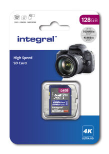 Karta Integral High Speed SDXC 128GB V30 UHS-I U3 