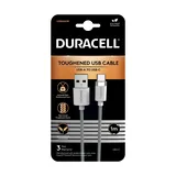 Kabel Duracell 1M Biały Nylonowy USB-A / USB-C