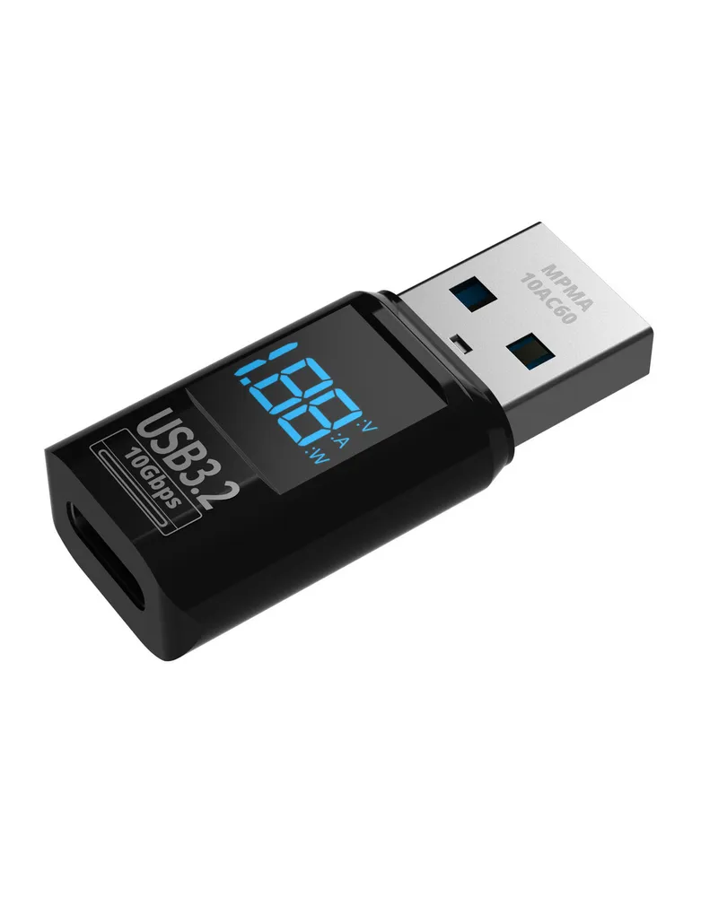 Miernik Adapter Mathorn MPMA-10CA60 USB C do A LED PD 60W 3A VAW 10Gbps