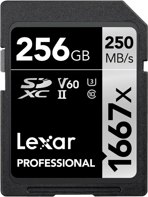 Lexar SDXC Pro 1667X UHS-II U3 R250/W120 (V60) 256G