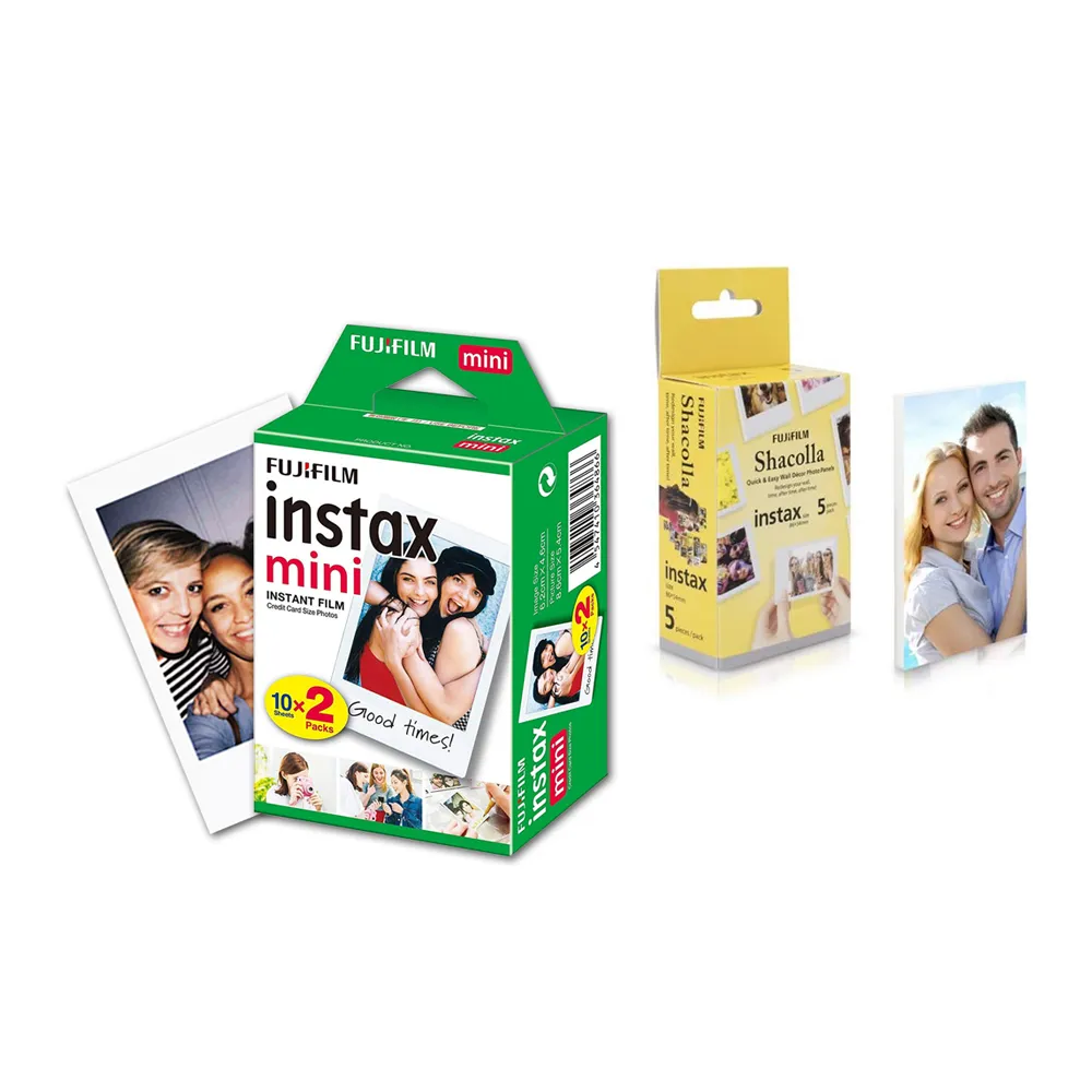 Fujifilm wkład Instax Mini Glossy 20 sztuk | RAMKI SHACOLA 5 szt GRATIS