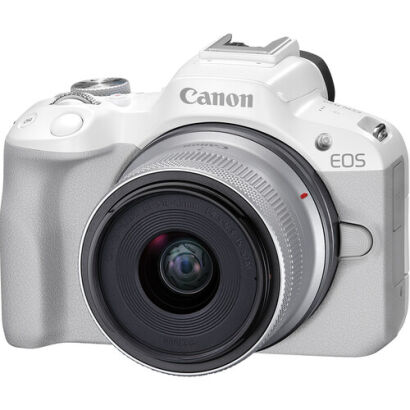 Canon EOS R50 + RF-S 18-45 mm F/4.5-6.3 IS STM biały + voucher 400 zł na obiektyw RF !