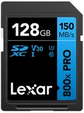 Lexar SDXC 800x Pro UHS-I cards, C10 (V30) U3, R150/W45, 128GB