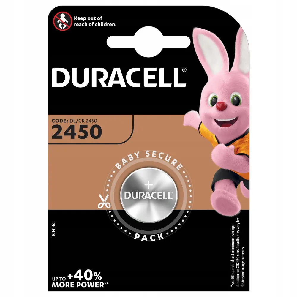 1x Litowe Baterie Specjalistyczne CR2450 Duracell